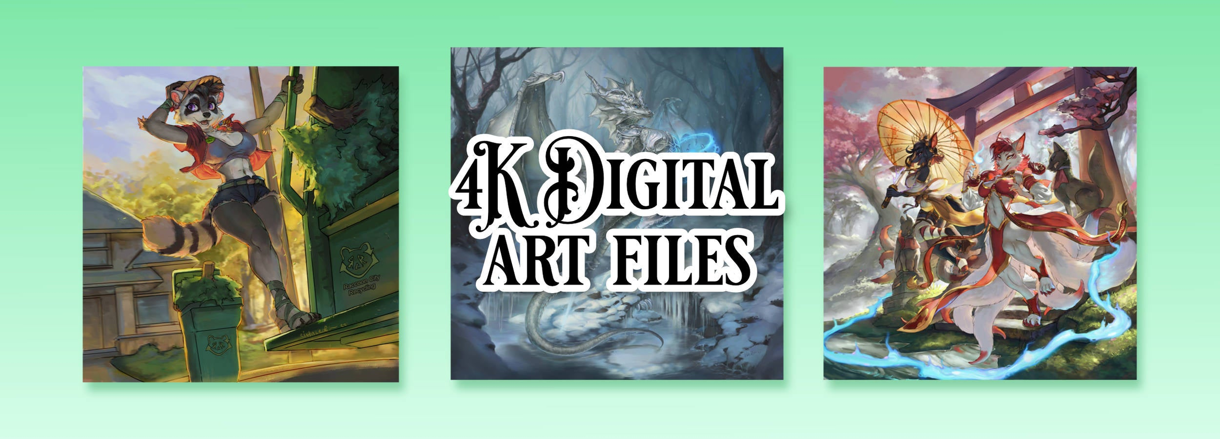 4K UHD Digital Art Files Featuring Scifi and Fantasy Artworks of SixthLeafClover