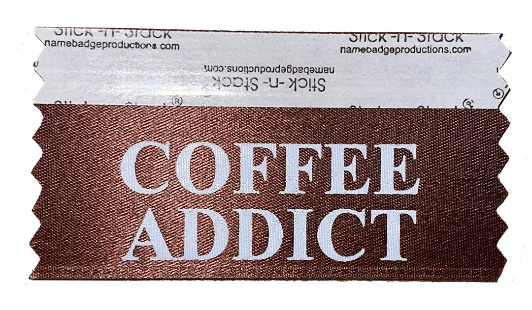 Coffee Addict Badge Ribbon