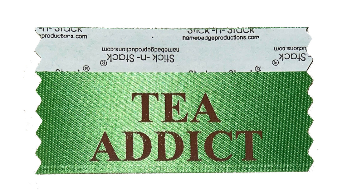 Tea Addict Badge Ribbon
