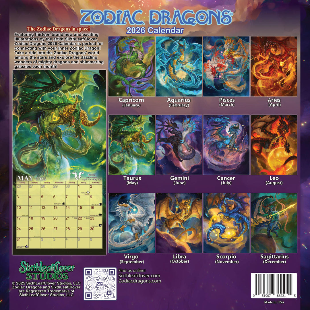 2026 Zodiac Dragons Calendar
