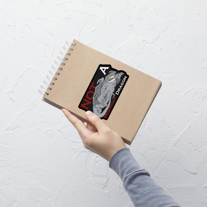 Not a Morning Dragon Silver Sticker