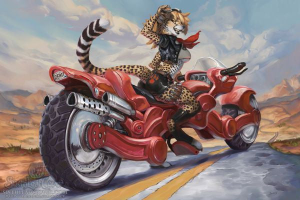High Velocity Fantasy Cheetah Art by SixthLeafClover