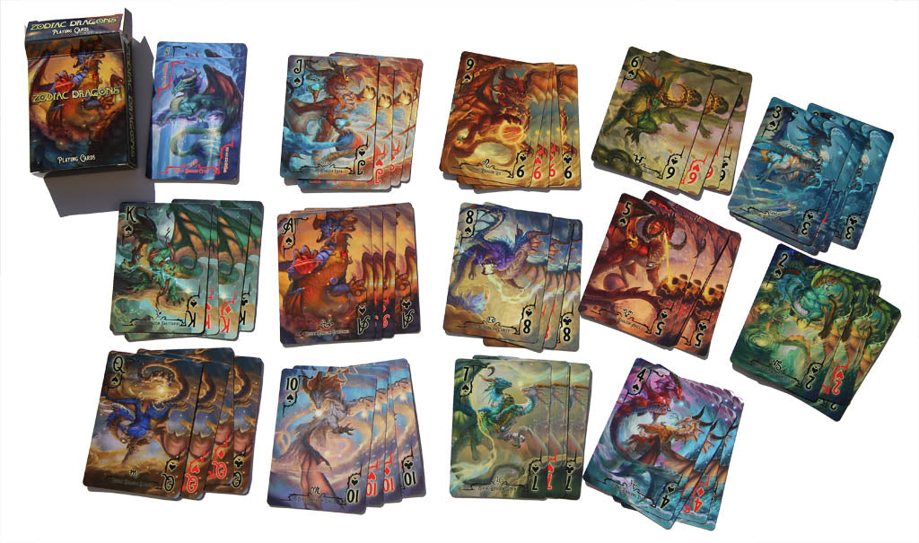 Zodiac Dragons Playing Cards