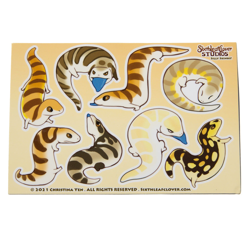 Silly Skinks Sticker Sheet