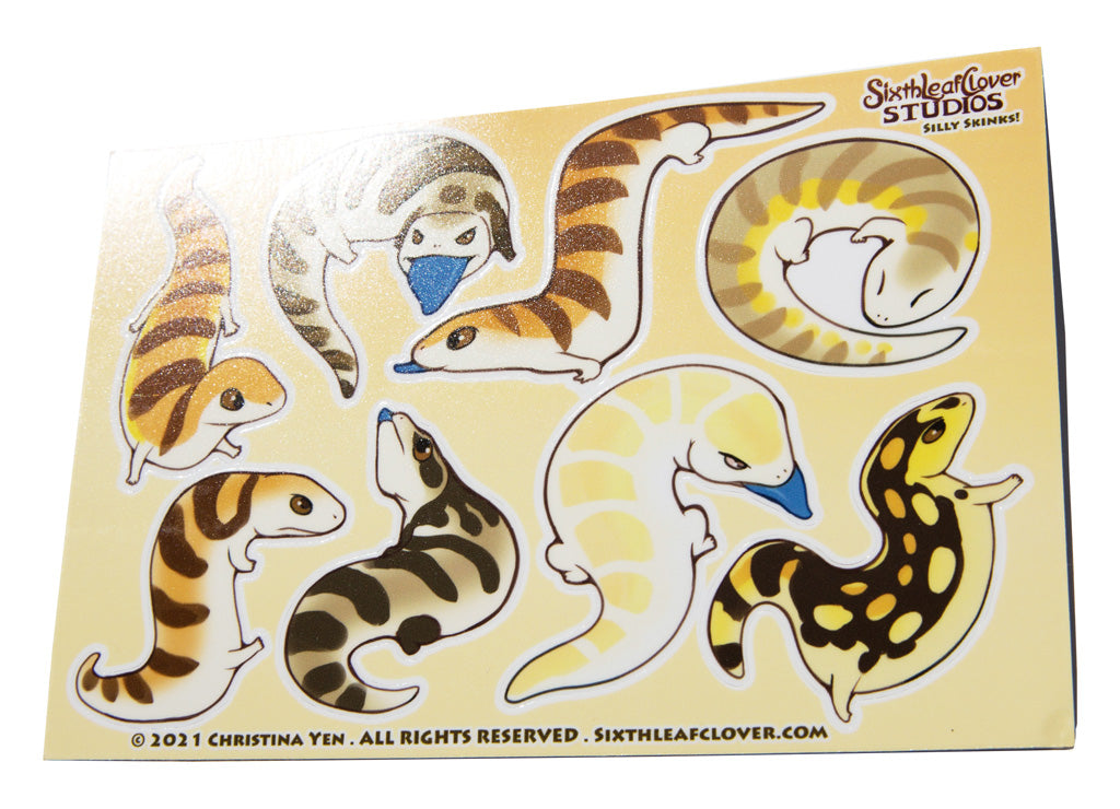 Silly Skinks Sticker Sheet