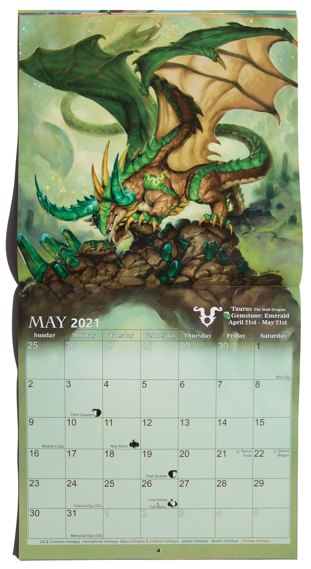 2021 Zodiac Dragons Calendar