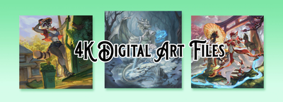 4K UHD Digital Art Files Featuring Scifi and Fantasy Artworks of SixthLeafClover