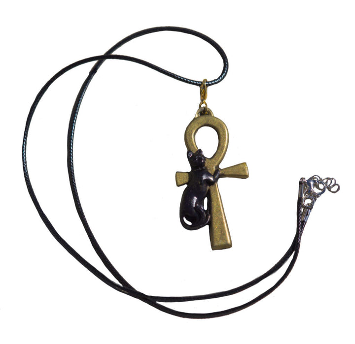 Bastet Ankh Charm Necklace