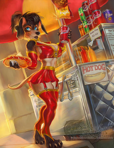 The Hot Dog Lady Latex Edition (Mature)