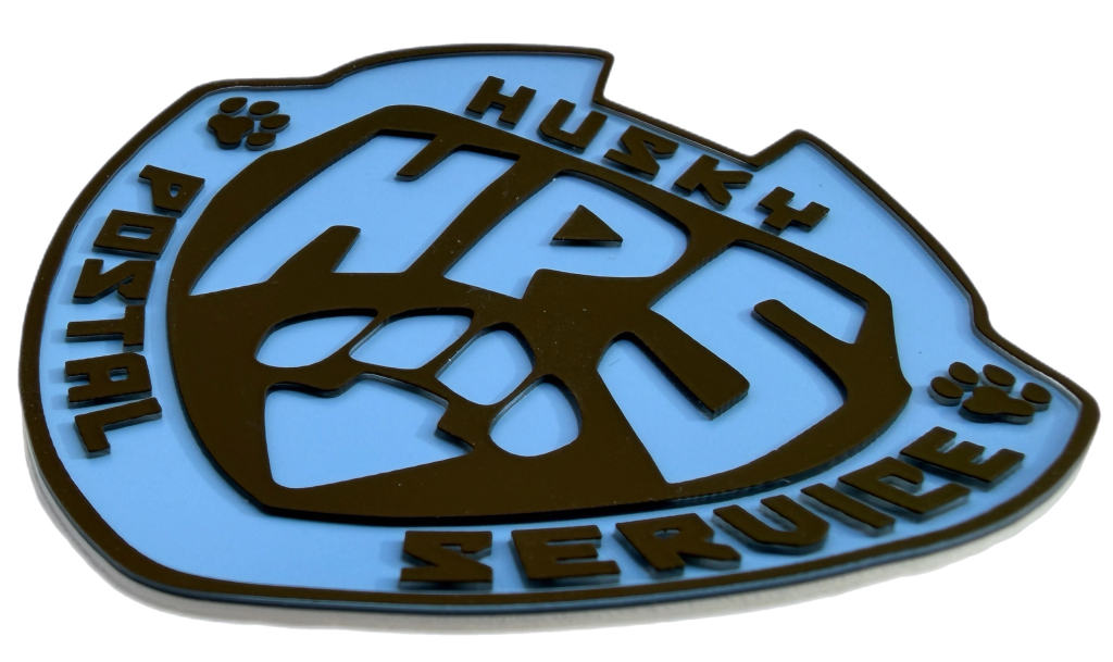 Husky Postal Service Sticker Patch