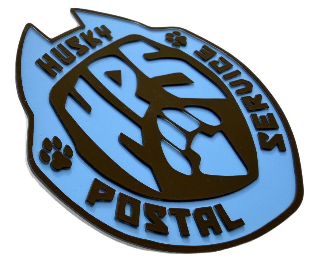 Husky Postal Service Sticker Patch