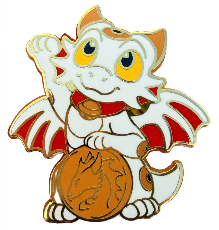 Beckoning Lucky Dragon Enamel Pin