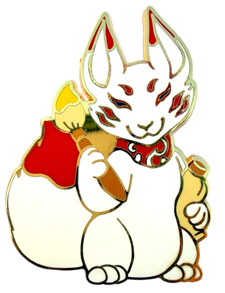 Sumi Kitsune Enamel Pin