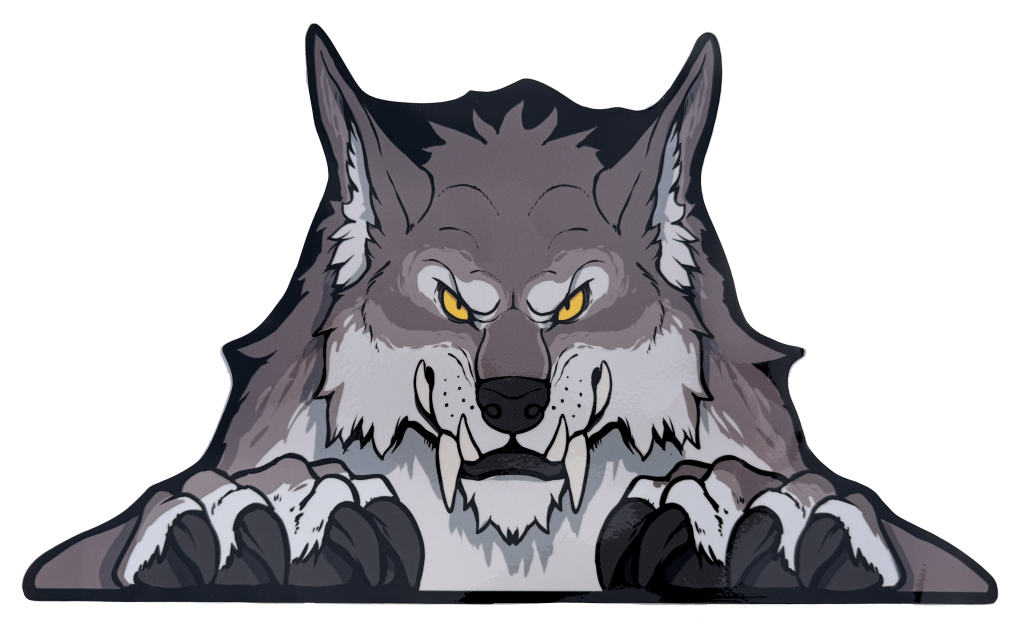 Peeking Werewolf Decal Sticker