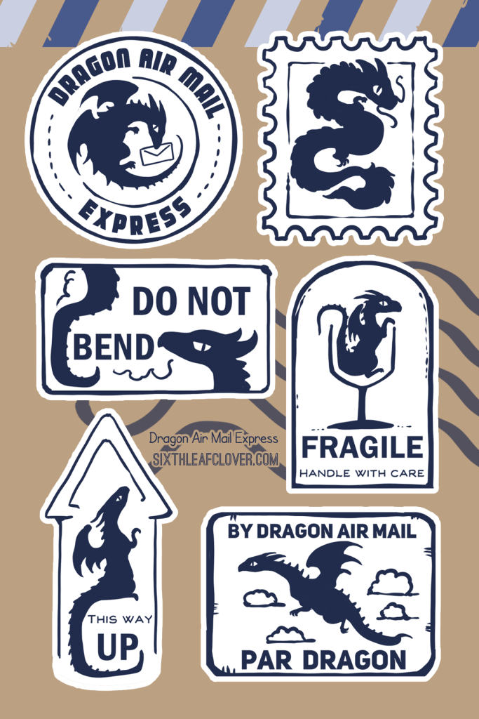 Dragon Air Mail Express Sticker Sheet