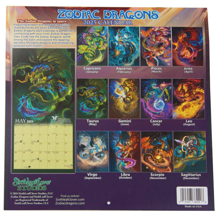 2025 Zodiac Dragons Calendar