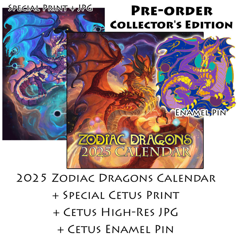 2025 Zodiac Dragons Calendar SixthLeafClover Studios