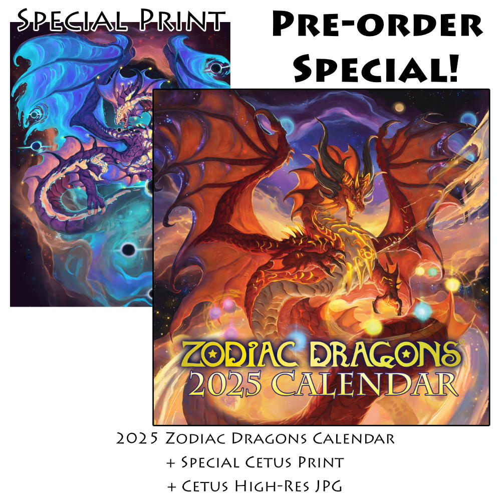2025 Zodiac Dragons Calendar SixthLeafClover Studios ZD2025P Zodiac Dragons Calendar Pre Order