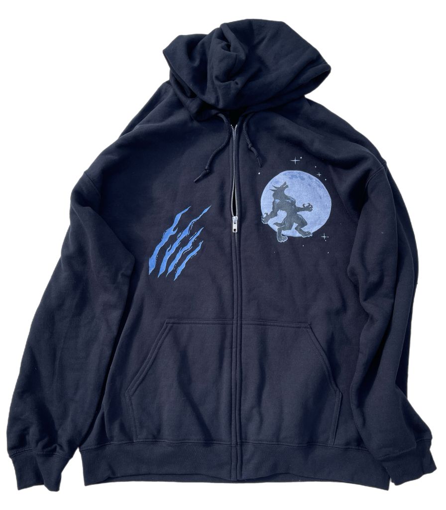 Blue Moon Cafe Black Unisex Heavy Blend Zip Hoodie