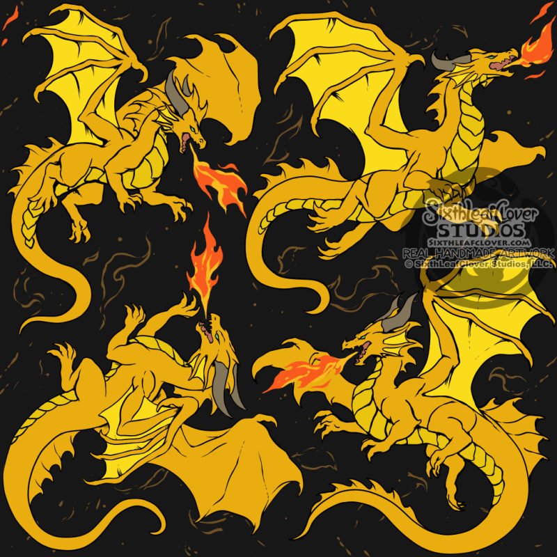 Dragon Gold Unisex Wide-Leg Pants