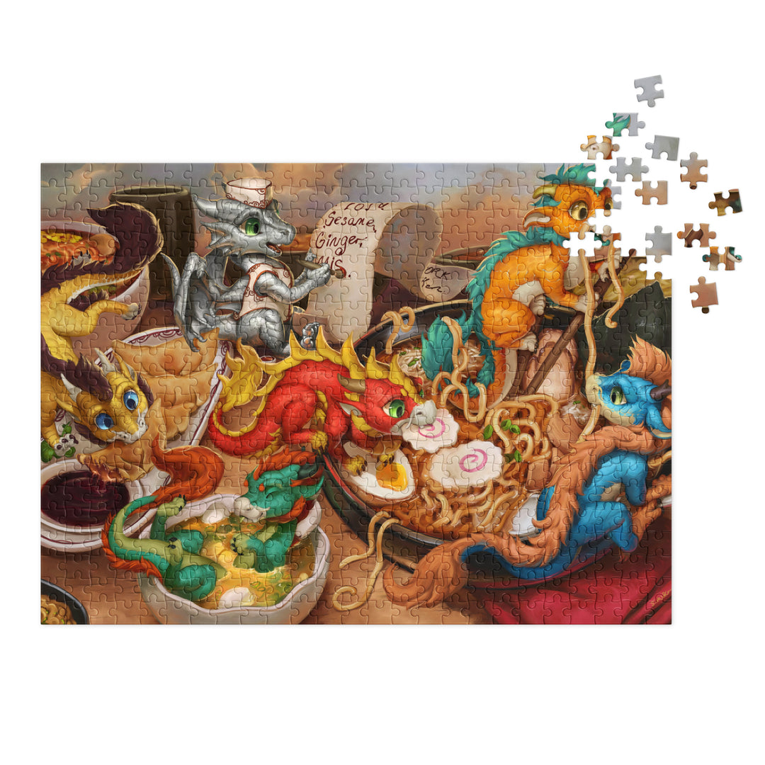 The Noodle Dragons Jigsaw Puzzle with Tin