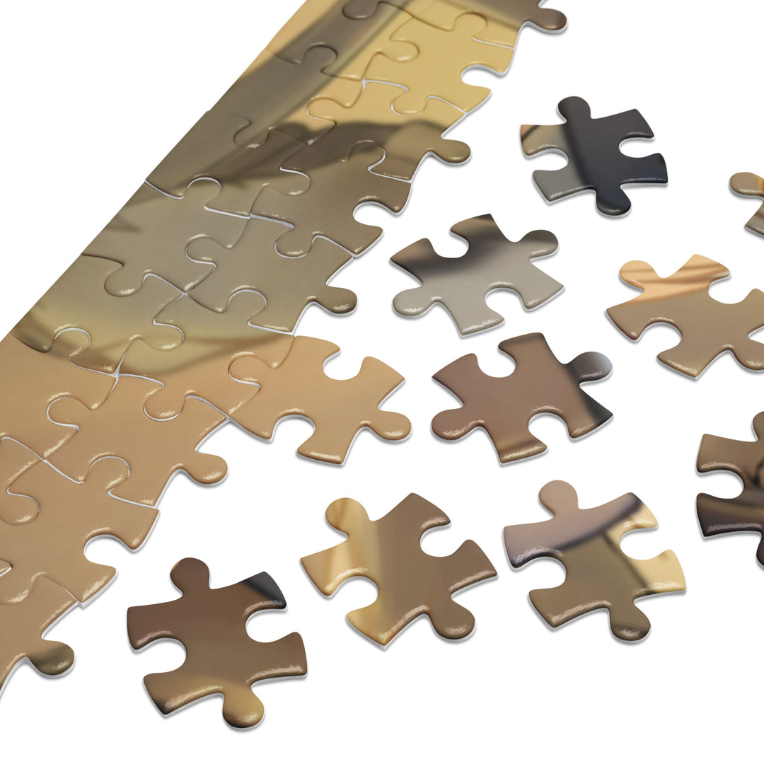 The Wheel House Jigsaw puzzle with tin
