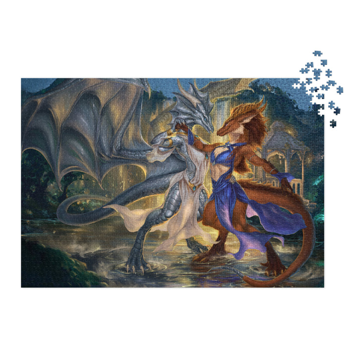 Waltz at Night Jigsaw puzzle with tin