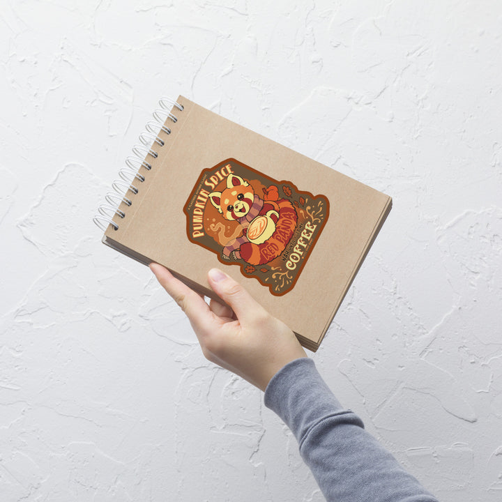 Pumpkin Spice Panda Die-Cut Sticker