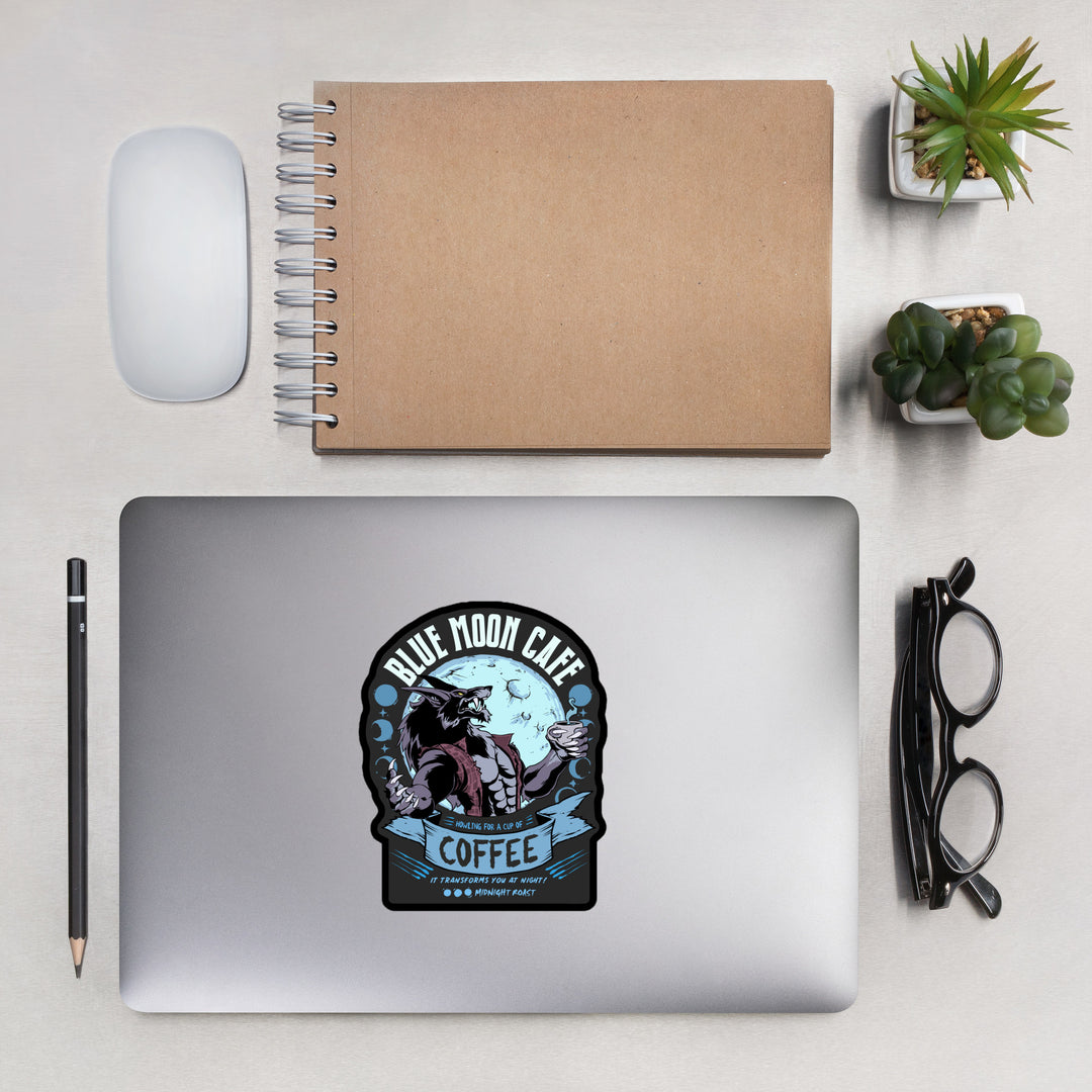Blue Moon Cafe Die-Cut Stickers