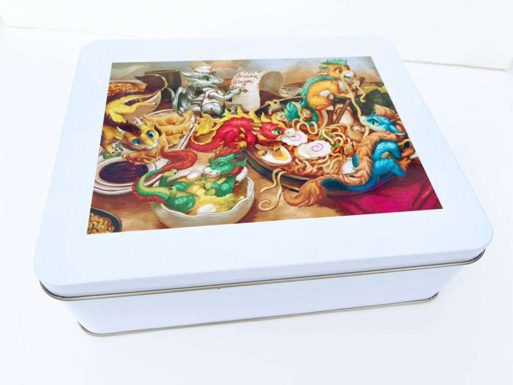 The Noodle Dragons Jigsaw Puzzle with Tin