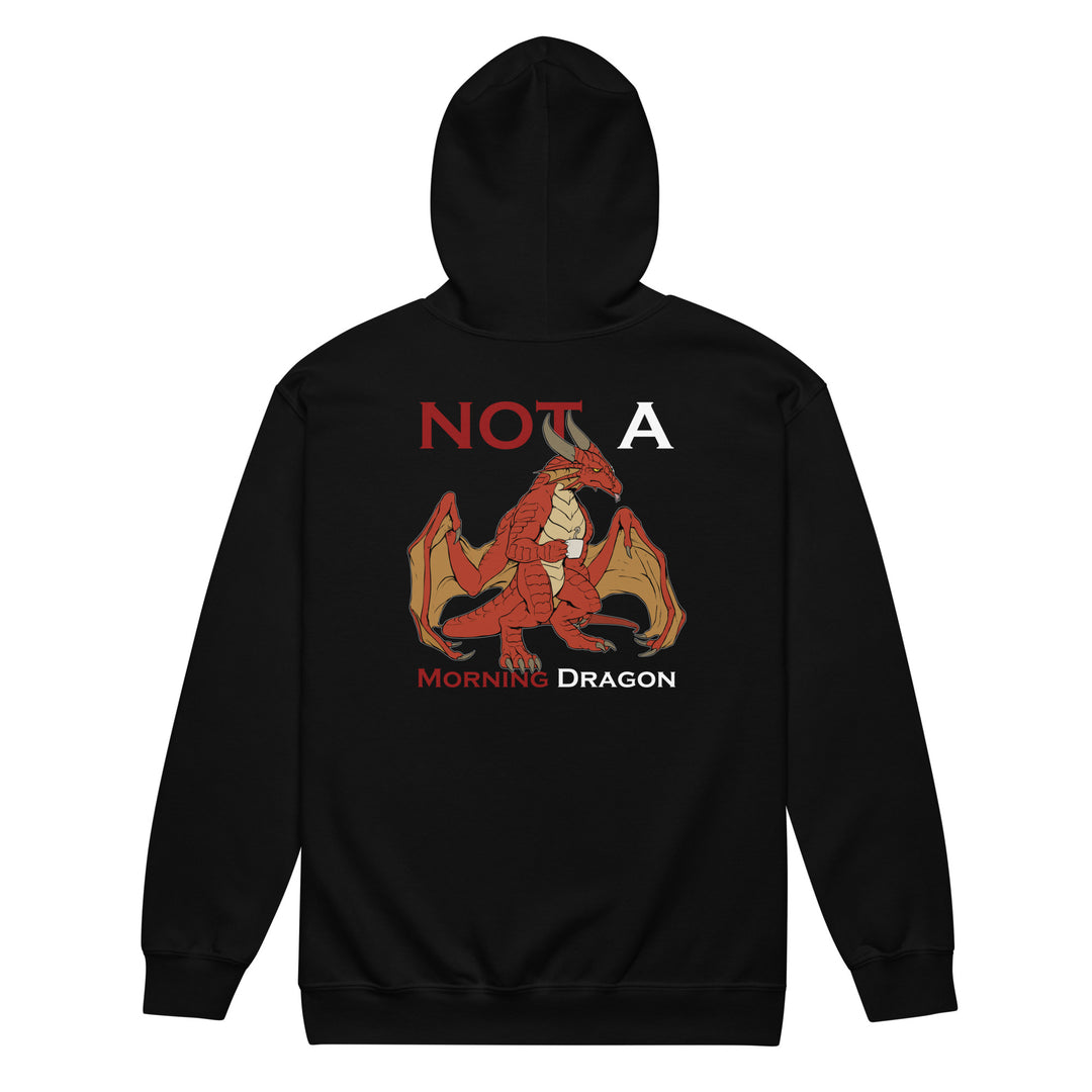 Not a Morning Dragon Red Unisex Zip Hoodie [CON]