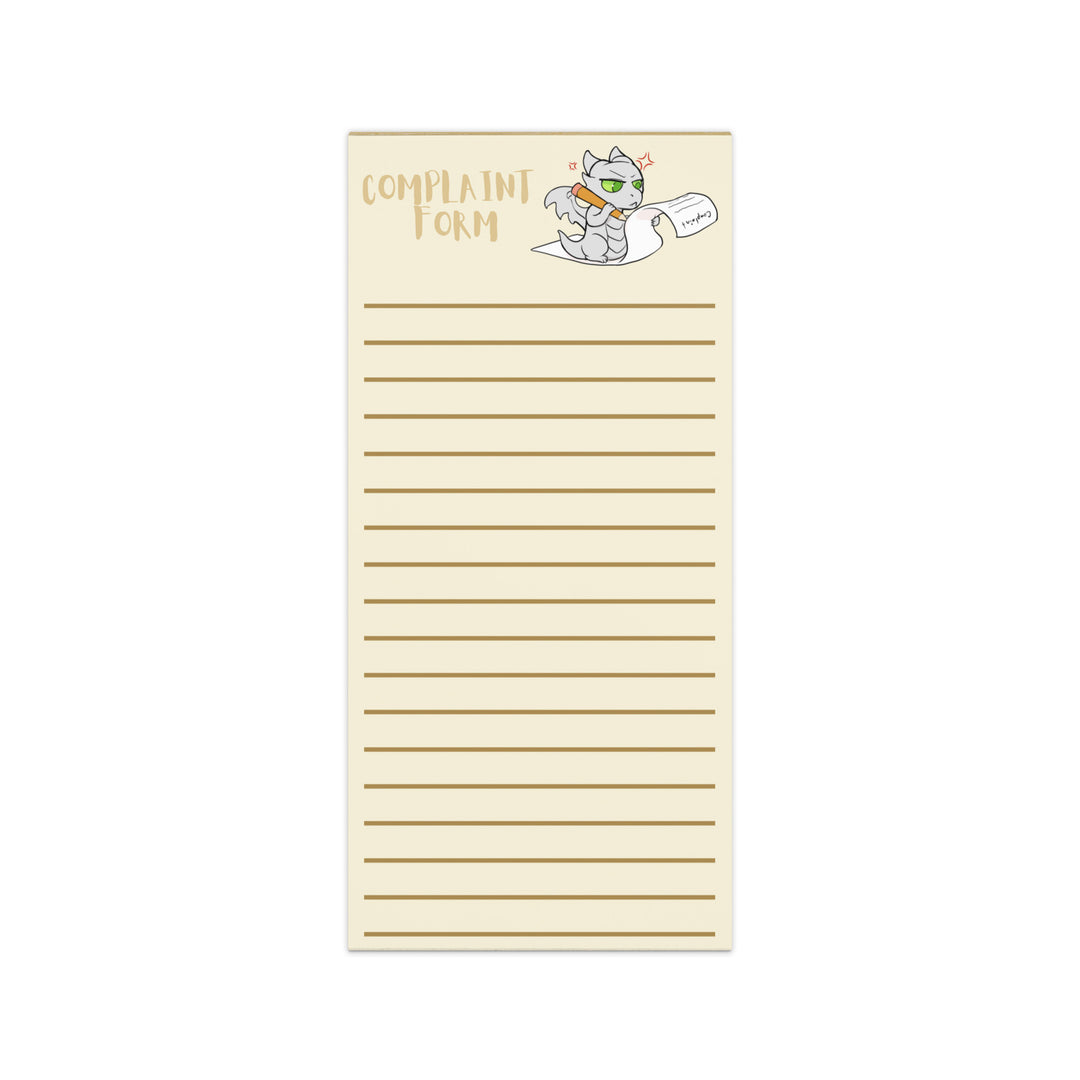 Dragon Whelp Complaint Form Notepad