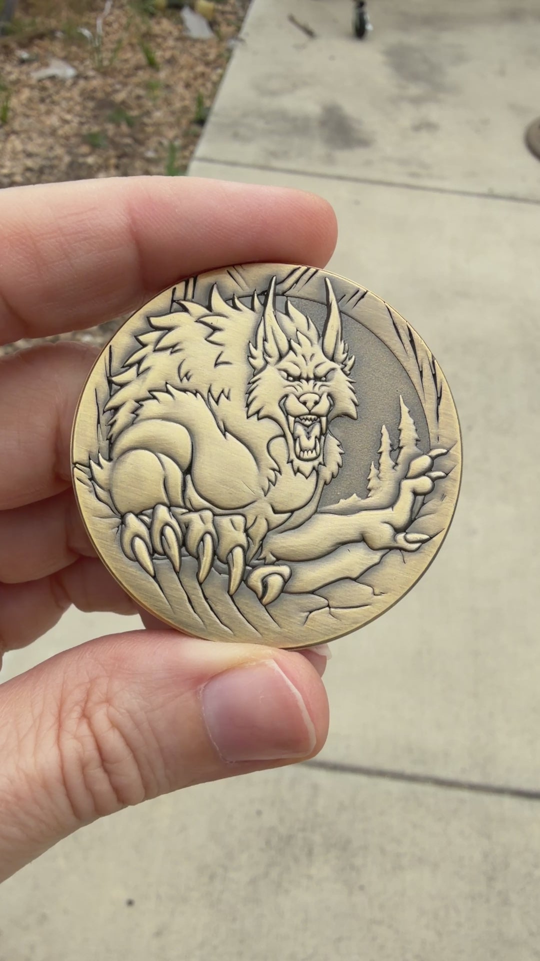 Full Moon Werewolf Collectible Coin