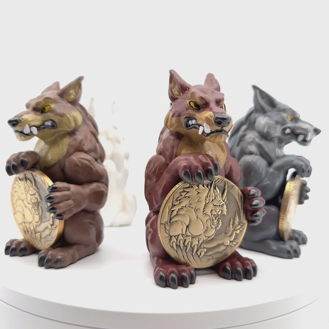 Werewolf Coin Holder Figurine