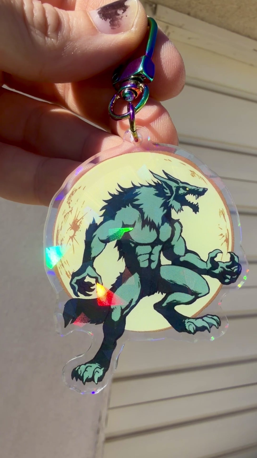 Werewolf Moon Keychain