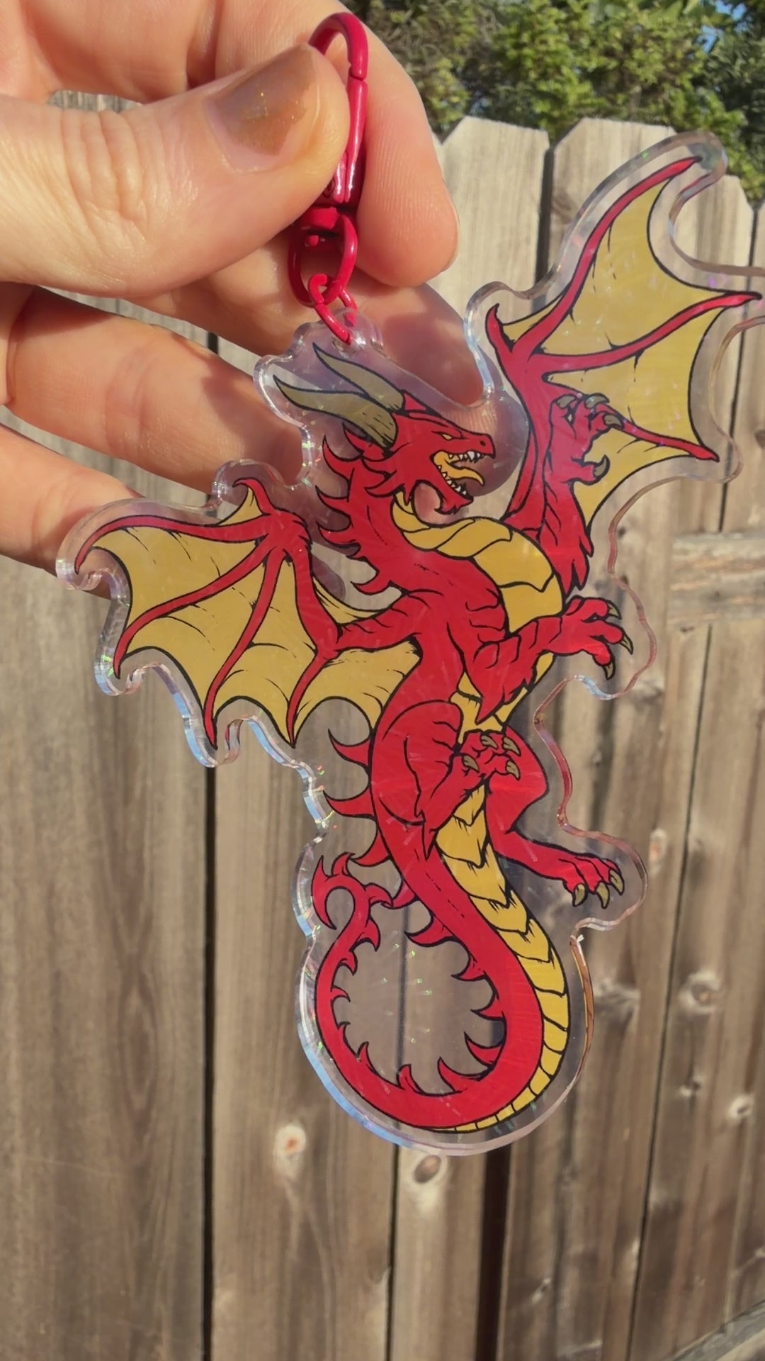 Red Dragon Keychain