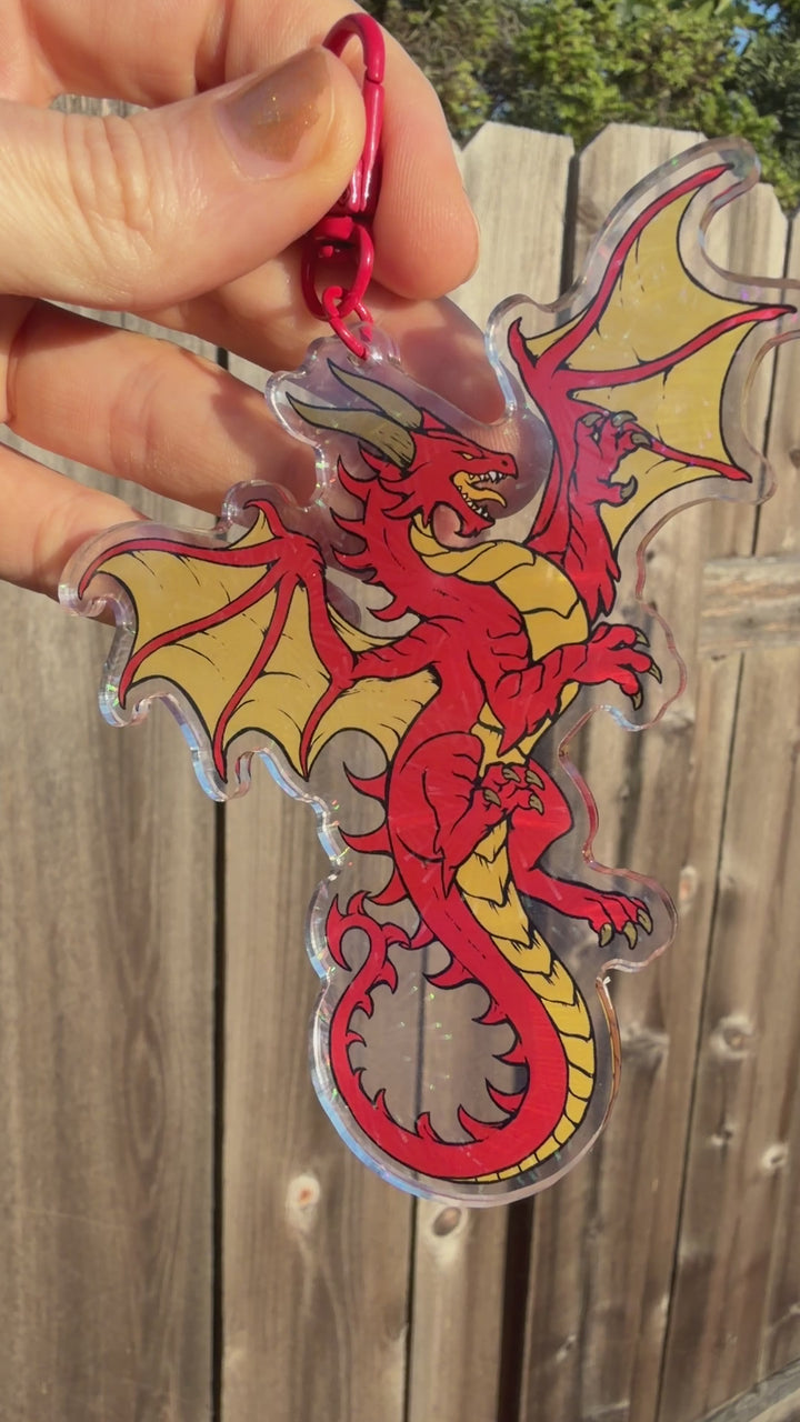 Red Dragon Keychain