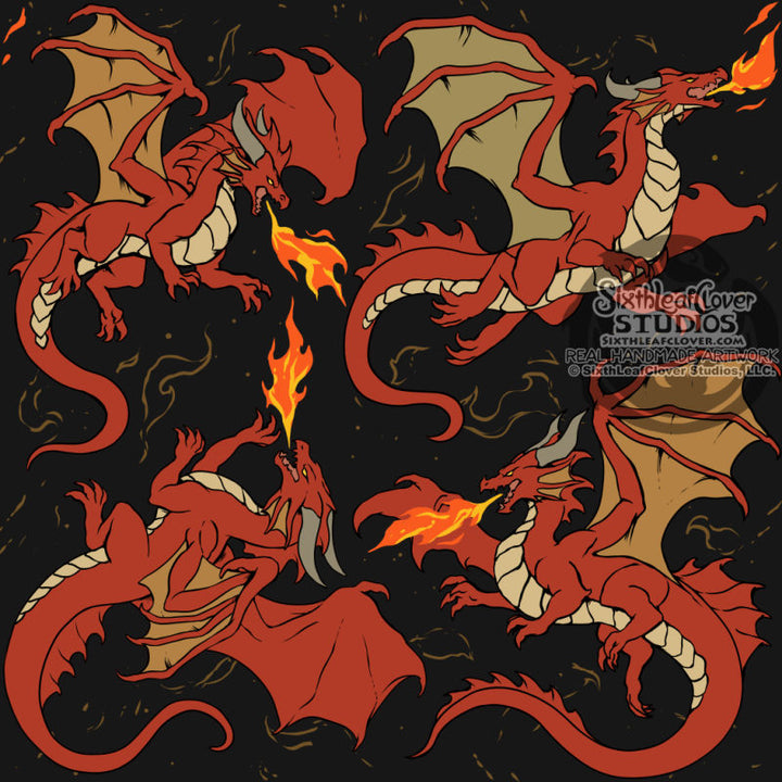 Dragon Red Unisex Wide-Leg Pants