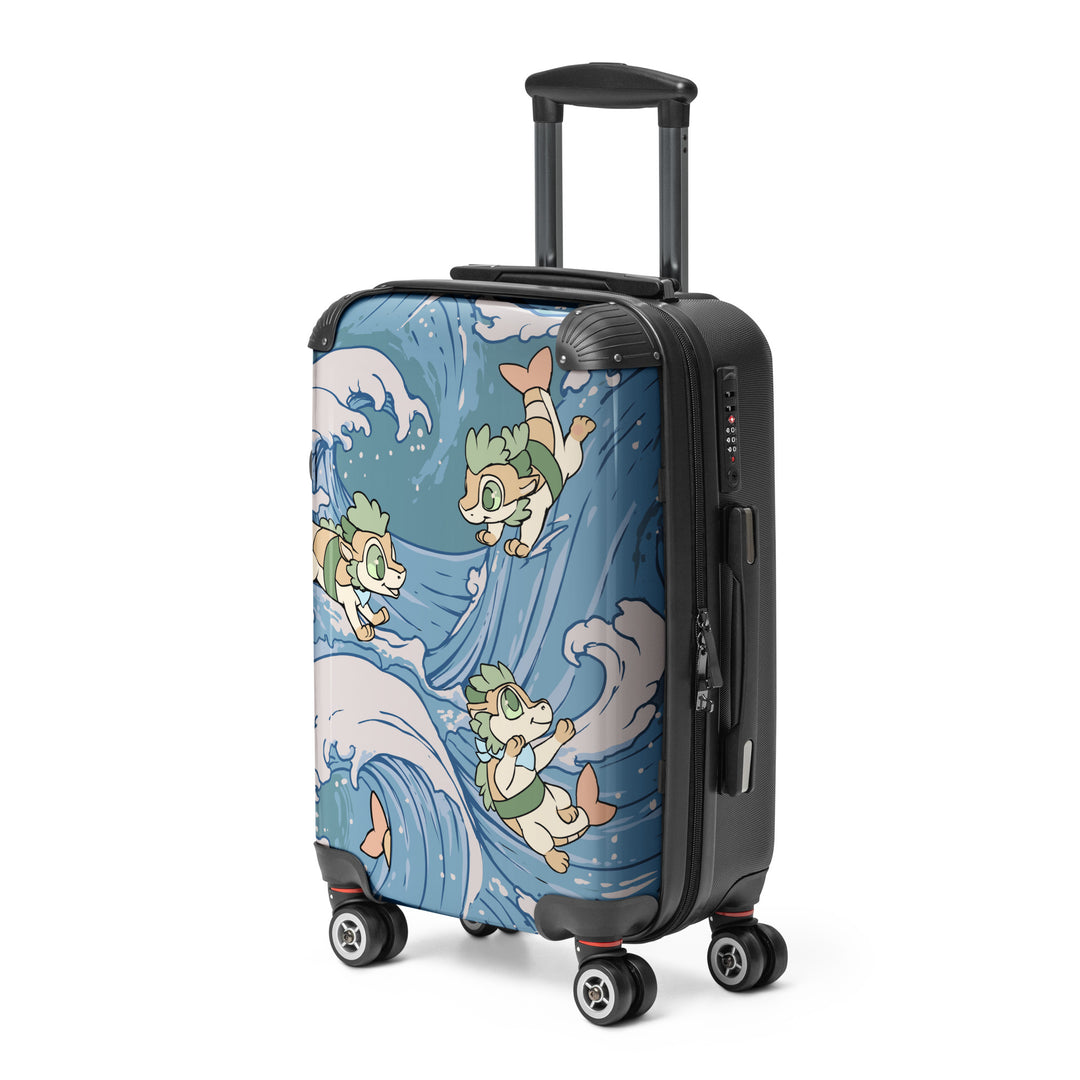 Surfing Sushi Dragons Hard-shell suitcase