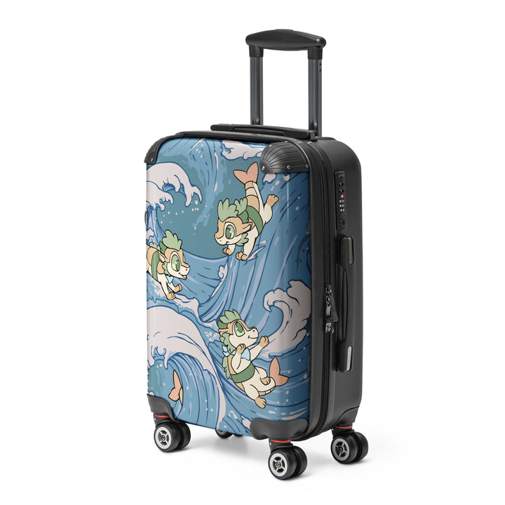 Surfing Sushi Dragons Hard-shell suitcase