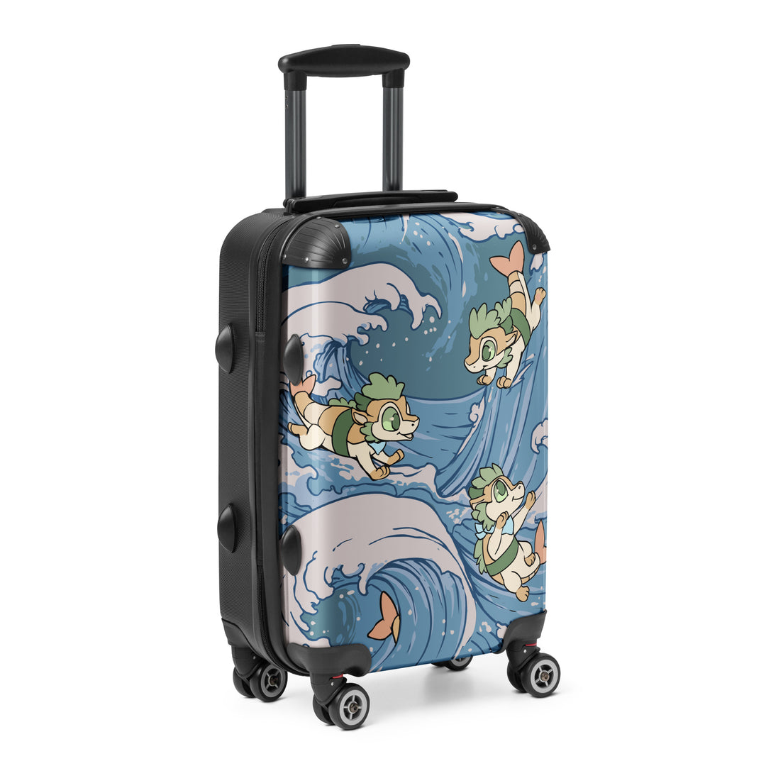 Surfing Sushi Dragons Hard-shell suitcase