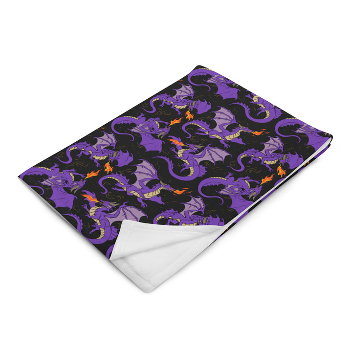 Dragon Purple Throw Blanket