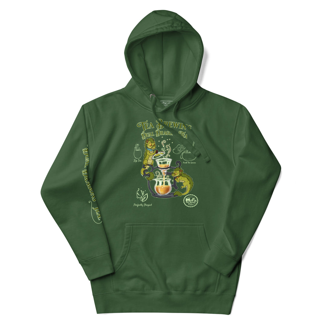 Dual Dragons Tea Brewing Unisex Hoodie