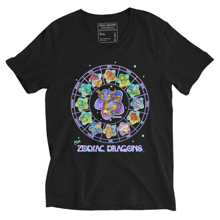 Mini Zodiac Dragons V-Neck T-Shirt