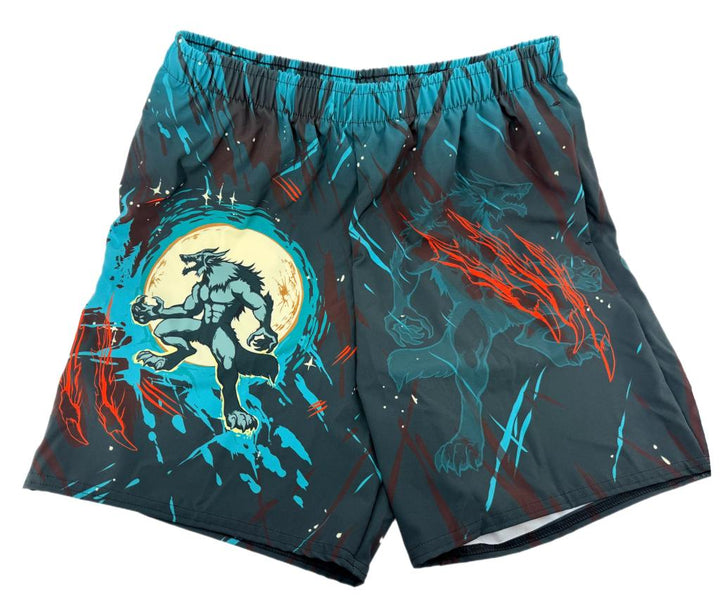 Werewolf Night Mens Swim Trunks Grey