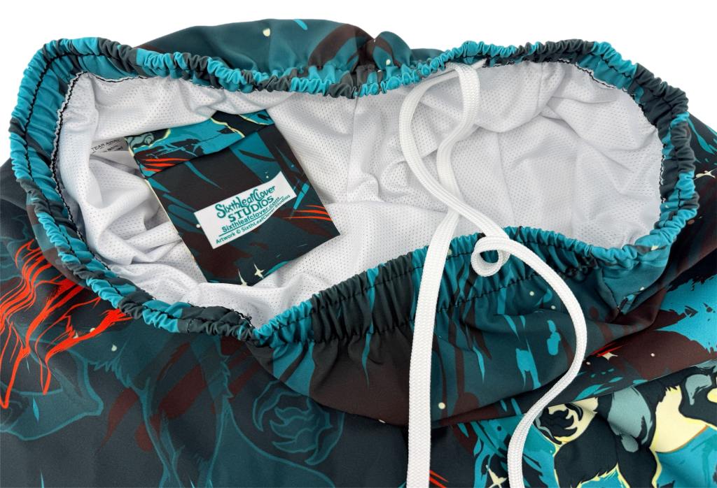 Werewolf Night Mens Swim Trunks Grey