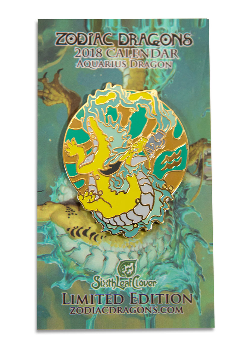 2018 Zodiac Dragons Aquarius Pin