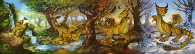 River of Time Panoramic Art by SixthLeafClover