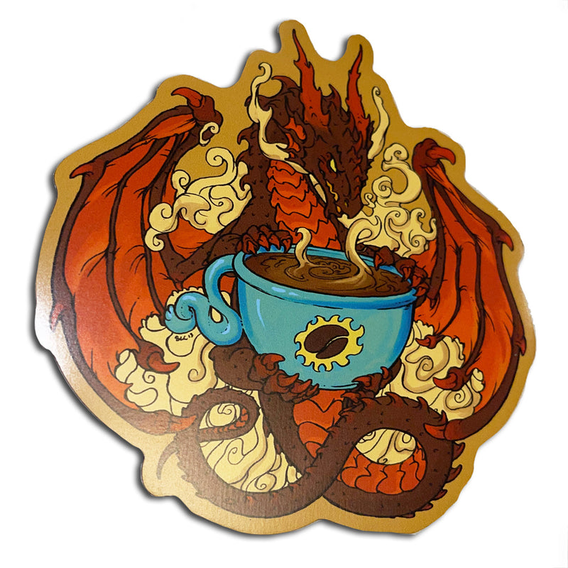 Coffee Dragon Magnet