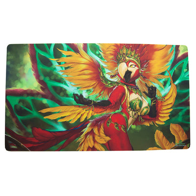 Carnival Queen Scarlet Macaw Anthro Girl Playmat by SixthLeafClover